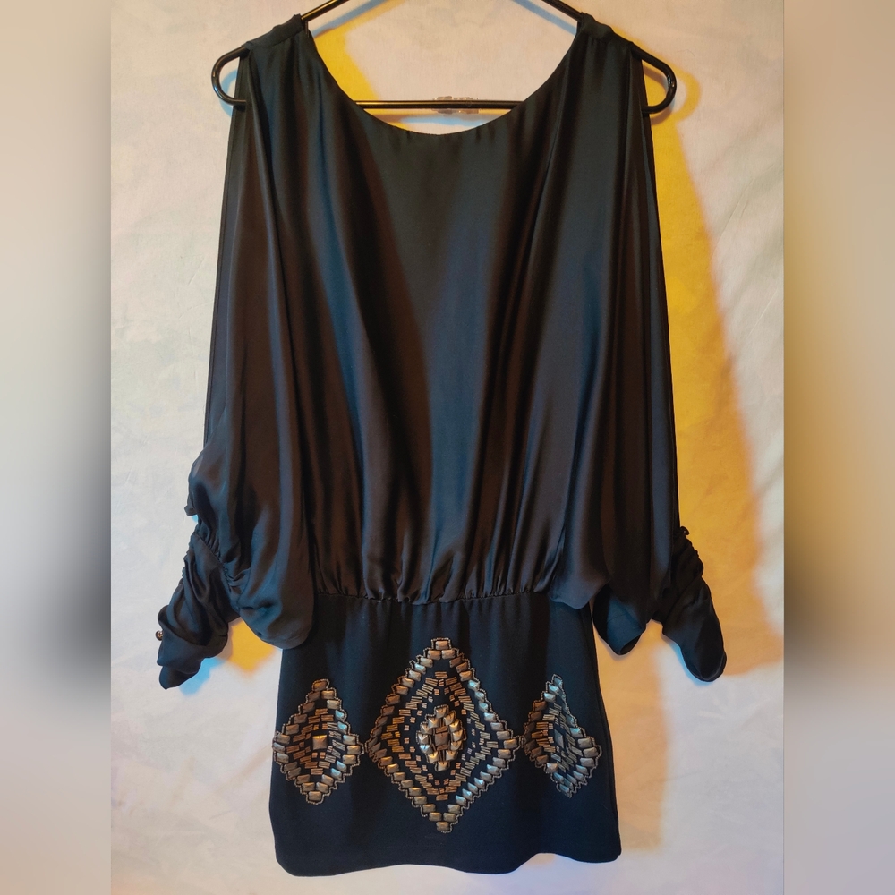 Hale Bob Black and Gold Women's Top